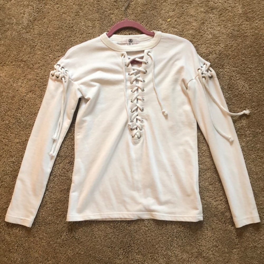White Long-Sleeve with Strings
